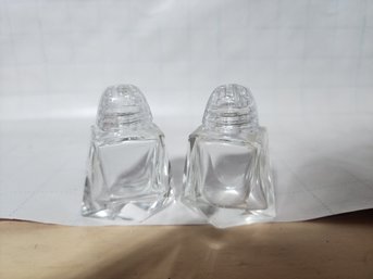 Crystal Salt And Pepper Shakers Individual Sized