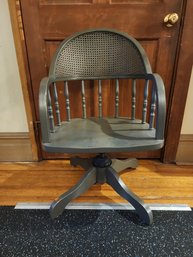 Gray Swivel Office Chair With Cane Back Local Pick Up Only
