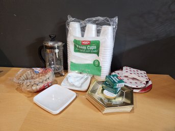 Lot Of Assorted Kitchen Paper Supplies And More
