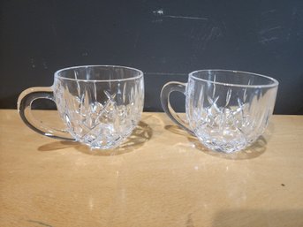 2 Crystal Coffee Cups