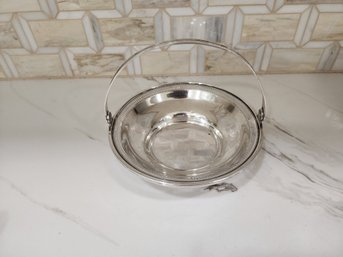 Pretty Sterling Silver Bowl With Handle
