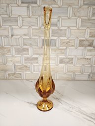 Fabulous Amber Viking 6 Petal Swung Vase MCM