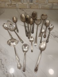 #20 Huge Lot Of Assorted Silver Plate Spoons