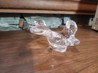 Mid Century Modern Crystal Bird Dish