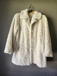 Furry Cream Kristen Blake Jacket Size Large