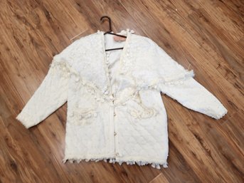 Super Ornate  Size Sm. Cream Colored Jacket