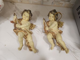 Lot #2 Of 2 Plastic Cherubs