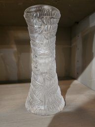 French Lalique Vase Psyche Frosted Crystal 7.25' High