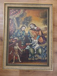 Fabulous Oil Painting Of Holy Family Cusco School