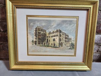 #4 Beautiful Etching Of Middle East Building