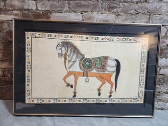 #10  Beautiful Painting On Hand Made Paper Of Arabian Stallion