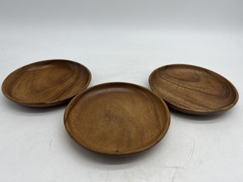 3 Wood Plates