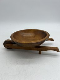 Wood Wheelbarrow Bowl