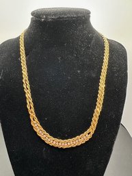 Gold Tone & Rhinestone Necklace