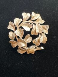 Crown Trifari Leaf Wreath Pin