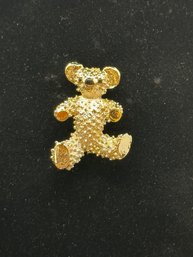 Gold Tone Teddy Bear Pin