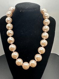 Monet Faux Large Pearl Necklace