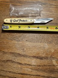 Pocket Knife 'God Protects'