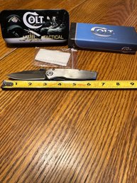 Colt Tactical Pocket Knife With Tin