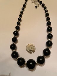 Black And Gold Tone Necklace