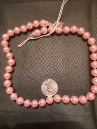 Kissaka Pink Pearl Type Necklace