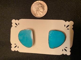 Turquoise & Silver Earrings