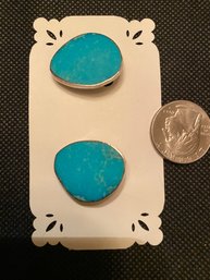 Turquoise & Silver Earrings