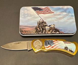 Marines Pocket Knife With Box