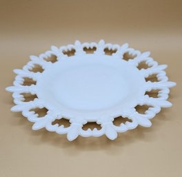 Vintage Westmoreland Milk Glass Company. Doric Lace Glass Plate