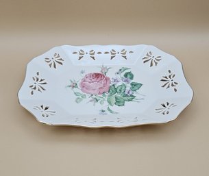 Lennox Victorian Rose Rectangular Dish. Mother's Day Collection