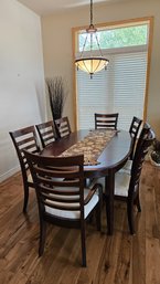 Outstanding Solid Wood Dining Room Table With Seating For Eight