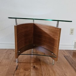 Spectacular MCM Inspired Fin 1110 End Table. Matching Table Listed Separately.