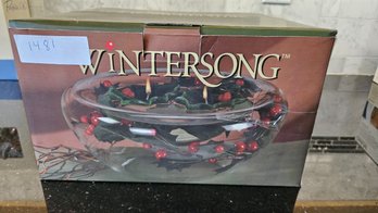 Wintersong Floating Glass Candle Bowl In Original Package