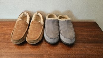 Two Pairs Of Mens Uggs And Sorel House Slippers