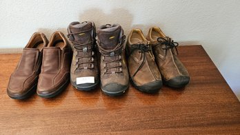 Collection Of Men's Footwear: Walking Shoes And Hiking Boots