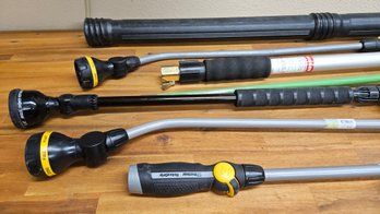 Collection Of Garden Hose Implements For Spraying / Watering And Cleaning Gutters