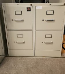 Pair Of Identical HON Stackable Steel Filing Cabinets WITH Keys!