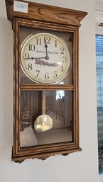 Wooden Oak Budweiser Wall Clock