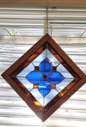 Striking Handmade Framed Stained Glass Art