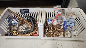 Arious Commercial Quality Plumbing Supplies With Copper Piping, Elbows, Valves, Fittings, Flex Hose, Etc.