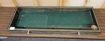 Beautiful ProStaff Horizontal Display Case With Green Felt Lining And Stainless Steel Handles