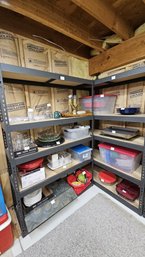 Set Of Two Identical Industrial Garage Shelves- Contents NOT Included