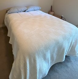 Full Sized Bed With Box Spring, Mattress, Frame And Linens