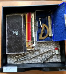 Antique Drafting Set In Leather Case, And More