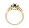 14K SOLID GOLD SAPPHIRE EMERALD RING SIZE 5.75