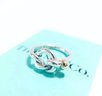 TIFFANY AND CO. RING 18K GOLD/STERLING SILVER