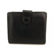 CHANEL AUTHENTICATED  BLACK LEATHER CC LOGO EMBOSSED WALLET