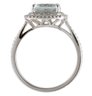 BEAUTIFUL AQUAMARINE AND DIAMOND RING SIZE 6.5