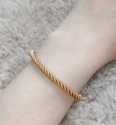 BEAUTIFUL 14K SOLID GOLD TWISTED CHIAIN BRACELET 17G
