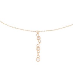 14K GOLD DIAMOND DROP NECKLACE